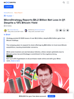 Strategy To Buy Bitcoin With $84 Billion Offering Despite Losses