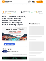 INPUT Global, Sumsub, and Paybis United Web3 Leaders for Practical Scaling at EthCC Reality Layer – Press release Bitcoin News
