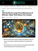 CIA Confirms Long-Term Relevance of Bitcoin—What This Means for Crypto