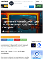 Top Presale Picks for 2025: Lyno AI, BlockchainFX, and Ozak AI Compete | Live Bitcoin News