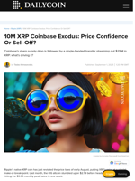 10M XRP Coinbase Exodus: Price Confidence Or Sell-Off? - DailyCoin
