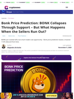 Bonk Price Prediction: BONK Collapses Through Support – But What Happens When the Sellers Run Out?