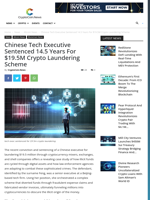 Chinese Tech Executive Sentenced 14.5 Years for $19.5M Crypto Laundering Scheme - CryptoCoin.News
