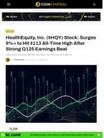 HealthEquity, Inc. ($HQY) Stock: Surges 9%+ to Hit $113 All-Time High After Strong Q125 Earnings Beat