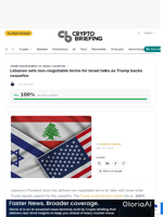 Lebanon sets non-negotiable terms for Israel talks as Trump backs ceasefire