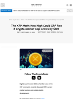 The XRP Math: How High Could XRP Rise if Crypto Market Cap Grows by $10T