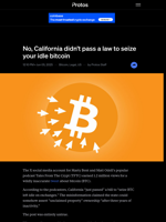 No, California didn’t pass a law to seize your idle bitcoin