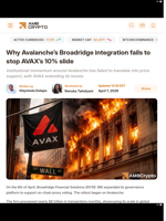 Why Avalanche’s Broadridge integration fails to stop AVAX’s 10% slide - AMBCrypto
