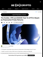 The Soldier, VPN and $400K Test To CFTC's Reach as Polymarket Probe Returns