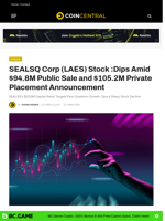 SEALSQ Corp (LAES) Stock Dips Amid $94.8M Public Sale and $105.2M Private Placement Announcement