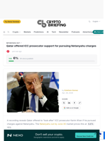 Qatar offered ICC prosecutor support for pursuing Netanyahu charges