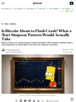 Is Bitcoin About to Flash Crash? What a 'Bart Simpson' Pattern Would Actually Take - Decrypt