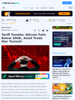 Tariff Tumble: Bitcoin Falls Below $90K, Amid Trade War Turmoil – News Bytes Bitcoin News