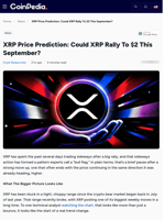 XRP Price Prediction: Could XRP Rally To $2 This September?
