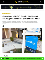 Opendoor (OPEN) Stock: Wall Street Trading Giant Makes $362 Million Move - CoinCentral