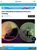 Here's Why Bitcoin And Ethereum Prices Are Crashing