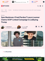 Sam Bankman-Fried Pardon? Laura Loomer Claims Trump Does It