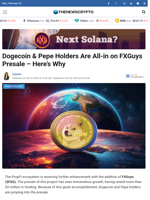 Dogecoin & Pepe Holders Are All-in on FXGuys Presale – Here’s Why