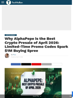 Why AlphaPepe is the Best Crypto Presale of April 2026: Limited-Time Promo Codes Spark $1M Buying Spree - TechBullion