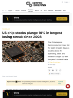 US chip stocks plunge 16% in longest losing streak since 2008