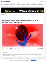 Bitcoin Decline Deepens as Holders Dump $41.6B in Assets