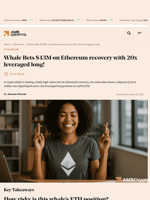 Whale Bets $43M on Ethereum recovery with 20x leveraged long! - AMBCrypto