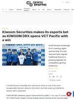 Kiwoom Securities makes its esports bet as KIWOOM DRX opens VCT Pacific with a win
