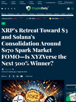 XRP’s Retreat Toward $3 and Solana’s Consolidation Around $170 Spark Market FOMO—Is XYZVerse the Next 500% Winner? - Crypto Daily