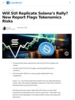 SUI Tokenomics Raise Major Sell-Off Risks