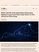 DOGE and SOL Stall Amid Market Fluctuation, Digitap’s Crypto
Card Token Tops Charts As Next Altcoin For 100x Pump