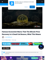 Famous Economist Warns That The Bitcoin Price Recovery Is A Dead Cat Bounce, What This Means | Bitcoinist.com