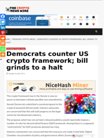 Democrats counter US crypto framework; bill grinds to a halt - The Crypto News Wire