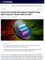 Solana Price Holds Key Support Despite Falling Open Interest—What's Next for SOL?