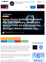 Aptos Shows Bullish Momentum, ENA Eyes Recovery, But BDAG’s Special Price $0.0015 Steals the Spotlight Before Genesis Day | Live Bitcoin News