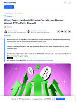 What Is the Gold Bitcoin Correlation Predicting in August?