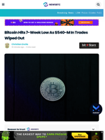 Bitcoin Hits 7-Week Low as $530-M in Trades Wiped Out