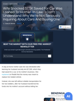 Wife Shocked $7.5K Saved For Car Was Loaned To Mother-In-Law: 'I Don't Understand Why We're Not Seriously Inquiring About Cars And Buying One'  - Benzinga