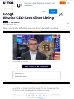 Google Searches for Bitcoin Plunge, Bitwise CEO Sees Silver Lining