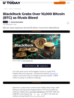 BlackRock Grabs Over 10,000 Bitcoin (BTC) as Rivals Bleed