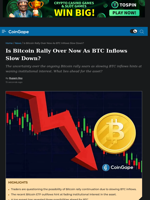 Is Bitcoin Rally Over Now As BTC Inflows Slow Down?