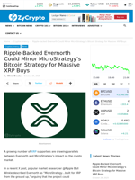 Ripple-Backed Evernorth Could Mirror MicroStrategy's Bitcoin Strategy for Massive XRP Buys ⋆ ZyCrypto