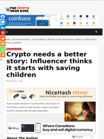Crypto needs a better story: Influencer thinks it starts with saving children - The Crypto News Wire