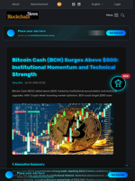 Bitcoin Cash (BCH) Surges Above $500: Institutional Momentum and Technical Strength - Blockchain.News