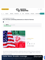 Iran, US issue conflicting statements on Strait of Hormuz