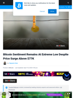 Bitcoin Sentiment Remains At Extreme Low Despite Price Surge Above $77K | Bitcoinist.com