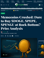 Memecoins Crushed: Dare to Buy $DOGE, $PEPE, $PENGU at Rock Bottom? Price Analysis - Crypto Daily