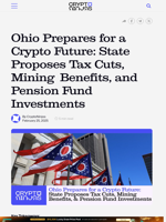 Ohio Prepares for a Crypto Future: State Proposes Tax Cuts, Mining Benefits, and Pension Fund Investments – CryptoNinjas