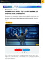 ETH Traders Bullish on Price Boost Despite Wider Market Fear