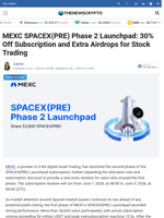 MEXC SPACEX(PRE) Phase 2 Launchpad: 30% Off Subscription and Extra Airdrops for Stock Trading - TheNewsCrypto