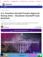 U.S. President Donald Trump's Approval Rating Sinks